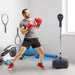 Punching-Ball-per-Adulti-e-Bambini(Ф48cmx136-154cm),-Sacco-Boxe-da-Terra-con-4-Ventose,-Guantoni-Inclusi,-Rosso-e-Nero-YU9A91-097BKYU9