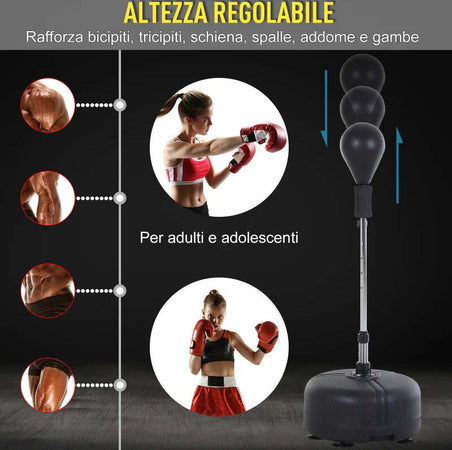 Punching-Ball-per-Adulti-e-Bambini(Ф48cmx136-154cm),-Sacco-Boxe-da-Terra-con-4-Ventose,-Guantoni-Inclusi,-Rosso-e-Nero-YU9A91-097BKYU9