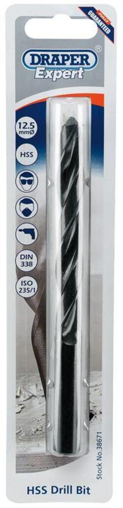Punta Trapano 12.5mm Expert  HSS  Draper DIN338 a Muro Professionale