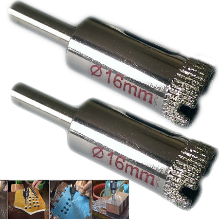PUNTA TRAPANO DIAMANTATA PER PIASTRELLE PORCELLANA VETRO CERAMICA MARMO ø 16mm Fai da te/Utensili elettrici e a mano/Accessori per utensili elettrici/Punte per trapani/Punte scanalate Trade Shop italia - Napoli, Commerciovirtuoso.it