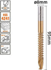 Punta Trapano Elicoidale Ø8mm X 95mm In Titanio Hss 4241 Per Metallo Legno 57152 Fai da te/Utensili elettrici e a mano/Accessori per utensili elettrici/Set punte per trapani Trade Shop italia - Napoli, Commerciovirtuoso.it