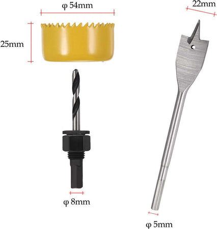 PUNTA TRAPANO PER FORO SET 3 PEZZI FRESE FRESA A TAZZA CIRCOLARE LEGNO PLASTICA Fai da te/Utensili elettrici e a mano/Accessori per utensili elettrici/Seghe a tazza Trade Shop italia - Napoli, Commerciovirtuoso.it