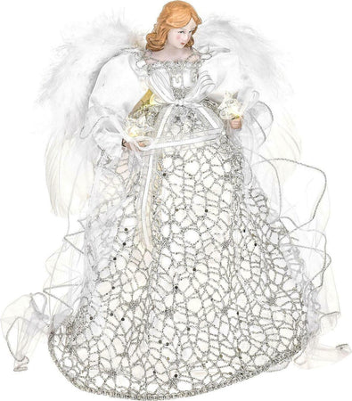 Puntale per albero di natale angelo h 30 cm decorazione natalizia bianco Casa e cucina/Decorazioni per interni/Addobbi e decorazioni per ricorrenze/Decorazioni natalizie/Punte albero di Natale MagiediNatale.it - Altamura, Commerciovirtuoso.it