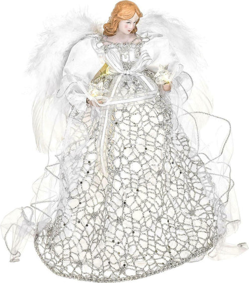Puntale per albero di natale angelo h 30 cm decorazione natalizia bianco Casa e cucina/Decorazioni per interni/Addobbi e decorazioni per ricorrenze/Decorazioni natalizie/Punte albero di Natale MagiediNatale.it - Altamura, Commerciovirtuoso.it