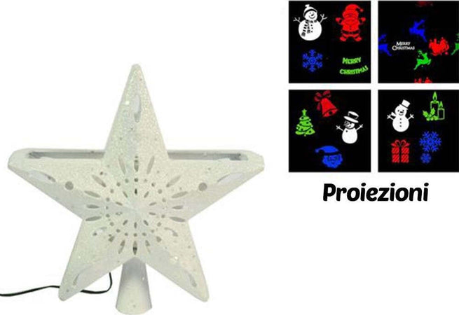 Puntale Proiettore Led Albero Di Natale Forma Stella Bianco 4 Giochi Luce Fantasy Casa, arredamento e bricolage > Prodotti per Feste > Prodotti Natalizi Trade Shop italia - Napoli, Commerciovirtuoso.it