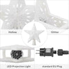 Puntale-Proiettore-LED-per-Albero-di-Natale-Forma-Stella-Bianco-Gioco-di-Luce