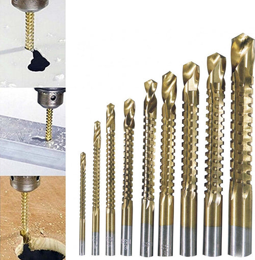 PUNTE ACCIAIO SET DA 9 TRAPANO PER FORARE TITANIO LEGNO FERRO FRESARE FILETTARE Fai da te/Utensili elettrici e a mano/Accessori per utensili elettrici/Set punte per trapani Trade Shop italia - Napoli, Commerciovirtuoso.it