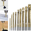 Punte-Acciaio-Set-Da-9-Trapano-Per-Forare-Titanio-Legno-Ferro-Fresare-Filettare