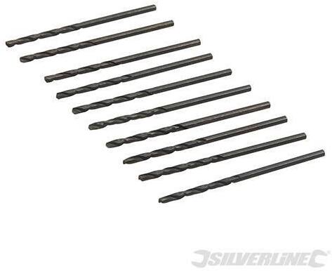 Punte metriche trapano Jobber HSS-R 10 pezzi acciaio temperato Silverline