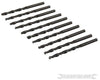 Punte metriche trapano Jobber HSS-R 10 pezzi acciaio temperato Silverline