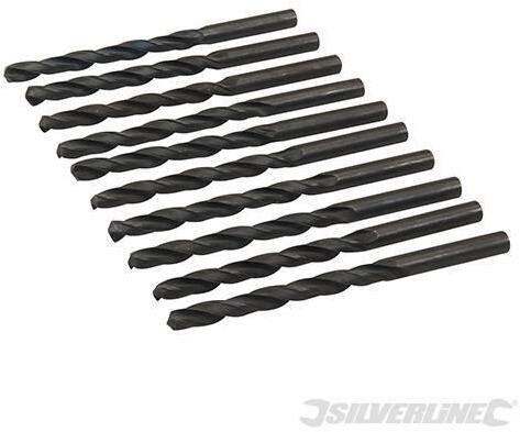 Punte metriche trapano Jobber HSS-R 10 pezzi acciaio temperato Silverline