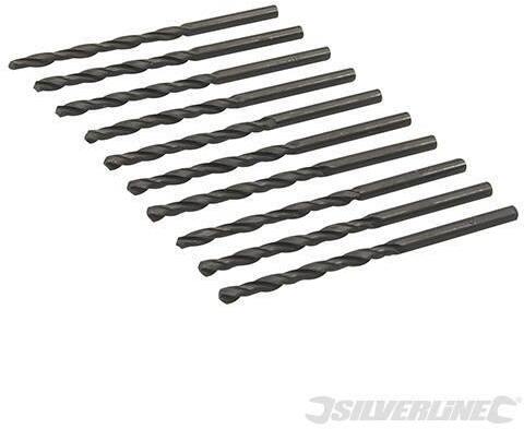 Punte metriche trapano Jobber HSS-R 10 pezzi acciaio temperato Silverline