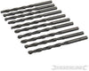 Punte metriche trapano Jobber HSS-R 10 pezzi acciaio temperato Silverline