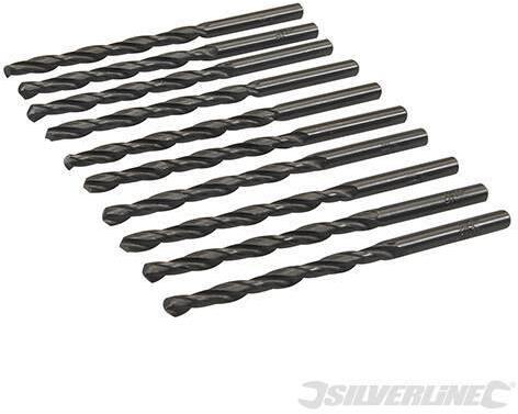 Punte metriche trapano Jobber HSS-R 10 pezzi acciaio temperato Silverline