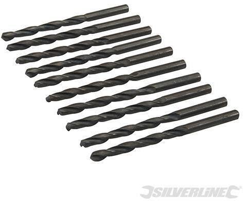 Punte metriche trapano Jobber HSS-R 10 pezzi acciaio temperato Silverline