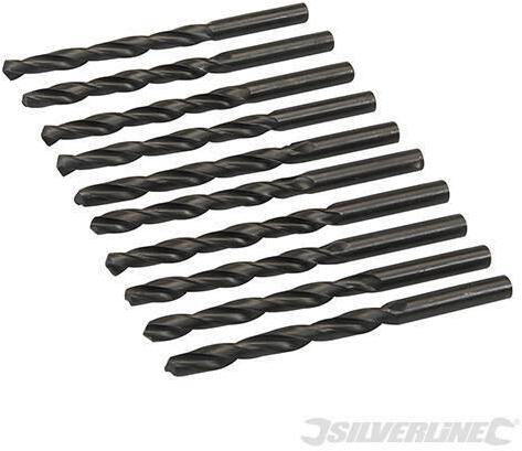 Punte metriche trapano Jobber HSS-R 10 pezzi acciaio temperato Silverline