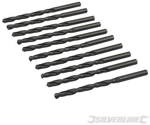 Punte metriche trapano Jobber HSS-R 10 pezzi acciaio temperato Silverline