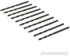 Punte metriche trapano Jobber HSS-R 10 pezzi acciaio temperato Silverline