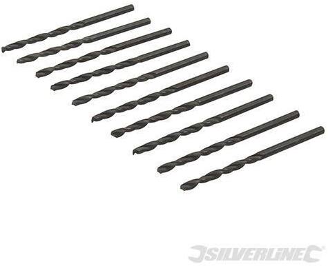 Punte metriche trapano Jobber HSS-R 10 pezzi acciaio temperato Silverline