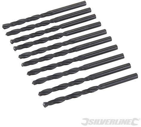 Punte metriche trapano Jobber HSS-R 10 pezzi acciaio temperato Silverline