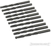 Punte metriche trapano Jobber HSS-R 10 pezzi acciaio temperato Silverline