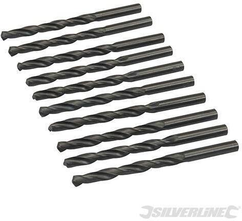 Punte metriche trapano Jobber HSS-R 10 pezzi acciaio temperato Silverline