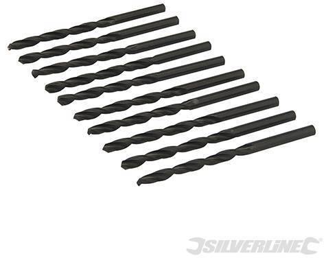 Punte metriche trapano Jobber HSS-R 10 pezzi acciaio temperato Silverline