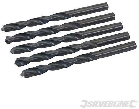 Punte trapano Jobber HSS-R in acciaio forgiato 4341 per metalli Silverline 5 pezzi