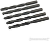 Punte trapano Jobber HSS-R in acciaio forgiato 4341 per metalli Silverline 5 pezzi