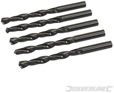 Punte trapano Jobber HSS-R in acciaio forgiato 4341 per metalli Silverline 5 pezzi