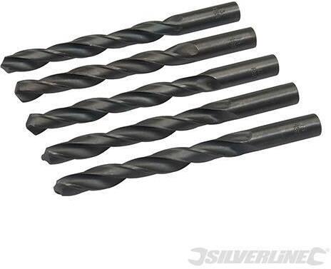 Punte trapano Jobber HSS-R in acciaio forgiato 4341 per metalli Silverline 5 pezzi