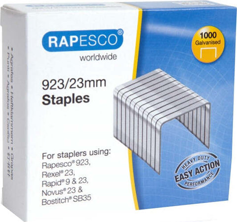 Punti in metallo - 23-23 - metallo - Rapesco - conf. 1000 pezzi Cancelleria e prodotti per ufficio/Archivio ufficio e accessori per scrivania/Spillatrici e perforatrici/Graffette Eurocartuccia - Pavullo, Commerciovirtuoso.it