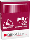 Punti Jolly Oro - 6-4 - oro - Romeo Maestri - conf. 1000 pezzi [multipack] 10 pezzi Cancelleria e prodotti per ufficio/Archivio ufficio e accessori per scrivania/Spillatrici e perforatrici/Graffette Eurocartuccia - Pavullo, Commerciovirtuoso.it