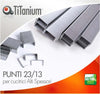 Punti metallici 23-13 - TiTanium - conf. 1000 pezzi [multipack] 10 pezzi Cancelleria e prodotti per ufficio/Archivio ufficio e accessori per scrivania/Spillatrici e perforatrici/Graffette Eurocartuccia - Pavullo, Commerciovirtuoso.it
