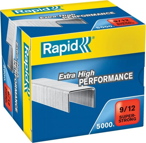 Punti Rapid Super Strong - alti spessori - 9-12 - acciaio zincato - metallo - Rapid - conf. 5000 pezzi Cancelleria e prodotti per ufficio/Archivio ufficio e accessori per scrivania/Spillatrici e perforatrici/Graffette Eurocartuccia - Pavullo, Commerciovirtuoso.it