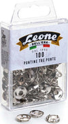 Puntine - 3 punte temperate e nichelate - Leone - conf. 100 pezzi Cancelleria e prodotti per ufficio/Archivio ufficio e accessori per scrivania/Nastri colle elastici e graffette/Puntine e ganci Eurocartuccia - Pavullo, Commerciovirtuoso.it