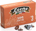 Puntine - n. 3 - acciaio lucido - Leone - conf. 100 pezzi [multipack] 10 pezzi Cancelleria e prodotti per ufficio/Archivio ufficio e accessori per scrivania/Nastri colle elastici e graffette/Puntine e ganci Eurocartuccia - Pavullo, Commerciovirtuoso.it
