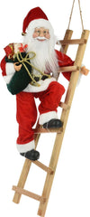 Pupazzetto di Babbo Natale, colore Rosso e Bianco, con scala, decorazione da 30 x 65 cm Casa e cucina/Decorazioni per interni/Addobbi e decorazioni per ricorrenze/Decorazioni natalizie/Schiaccianoci MagiediNatale.it - Altamura, Commerciovirtuoso.it
