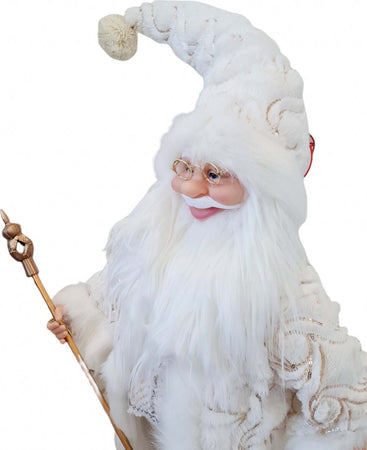 Pupazzo Babbo Natale con Pelliccia Bianca Decorazione Natalizia Casa e cucina/Decorazioni per interni/Addobbi e decorazioni per ricorrenze/Decorazioni natalizie/Schiaccianoci MagiediNatale.it - Altamura, Commerciovirtuoso.it