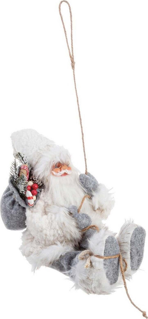 Pupazzo Babbo Natale con Pelliccia Decorazione Natalizia Bianca e Argento h 30 cm Casa e cucina/Decorazioni per interni/Addobbi e decorazioni per ricorrenze/Decorazioni natalizie/Schiaccianoci MagiediNatale.it - Altamura, Commerciovirtuoso.it