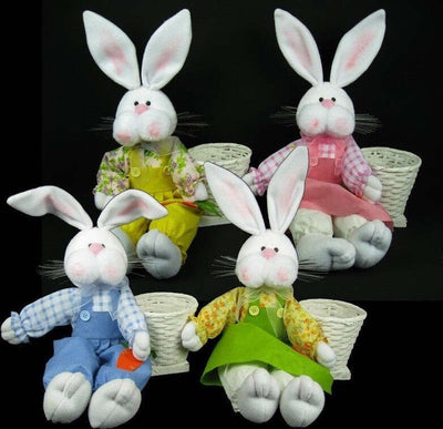 Pupazzo Coniglio Con Vestito Seduto Con Cesto Addobbo Pasqua 41cm Prodotti per Feste Trade Shop italia - Napoli, Commerciovirtuoso.it