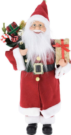 Pupazzo di Babbo Natale, colore Rosso e Bianco, con regali, in tessuto, decorazione da 57 cm Casa e cucina/Decorazioni per interni/Addobbi e decorazioni per ricorrenze/Decorazioni natalizie/Schiaccianoci MagiediNatale.it - Altamura, Commerciovirtuoso.it