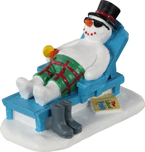 Pupazzo di neve rilassato al mare sulla sdraio personaggio per villaggio di Natale in poliresina Casa e cucina/Decorazioni per interni/Addobbi e decorazioni per ricorrenze/Decorazioni natalizie/Oggettistica MagiediNatale.it - Altamura, Commerciovirtuoso.it