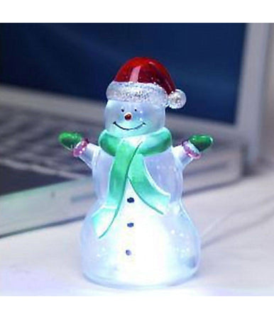 Pupazzo Di Neve Soggetto Decoro Natalizio Luminoso Led Usb Punto Luce Pc