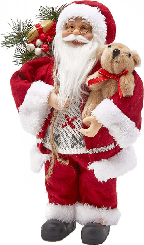 Pupazzo in Tessuto Rosso Babbo natale con Orsetto decorazione natalizia Casa e cucina/Decorazioni per interni/Addobbi e decorazioni per ricorrenze/Decorazioni natalizie/Schiaccianoci MagiediNatale.it - Altamura, Commerciovirtuoso.it