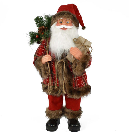 Pupazzo in tessuto scozzese Babbo Natale con regalo decorazione natalizia h 60 cm Casa e cucina/Decorazioni per interni/Addobbi e decorazioni per ricorrenze/Decorazioni natalizie/Schiaccianoci MagiediNatale.it - Altamura, Commerciovirtuoso.it