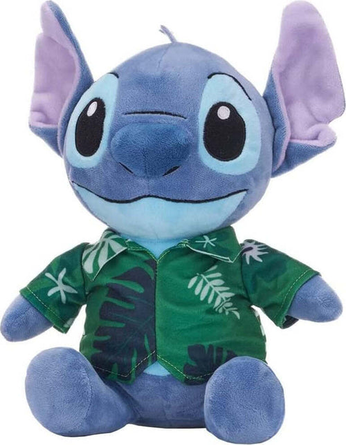 Pupazzo-Lilo-e-Stitch-Peluche-Camicia-Hawaiana-Verde-Personaggio-Disney-30-cm