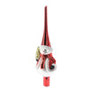 Puntale per albero di Natale in vetro decorazione natalizia h 28 cm