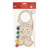 Set pittura natalizia con pennello, 6 colori, per decorazioni natalizie