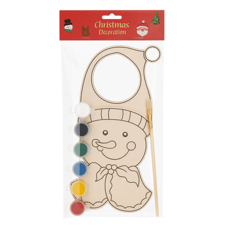 Set pittura natalizia con pennello, 6 colori, per decorazioni natalizie